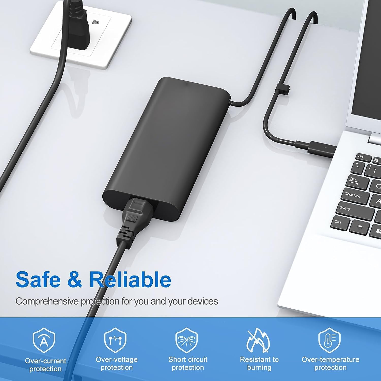 Laptop charging setup